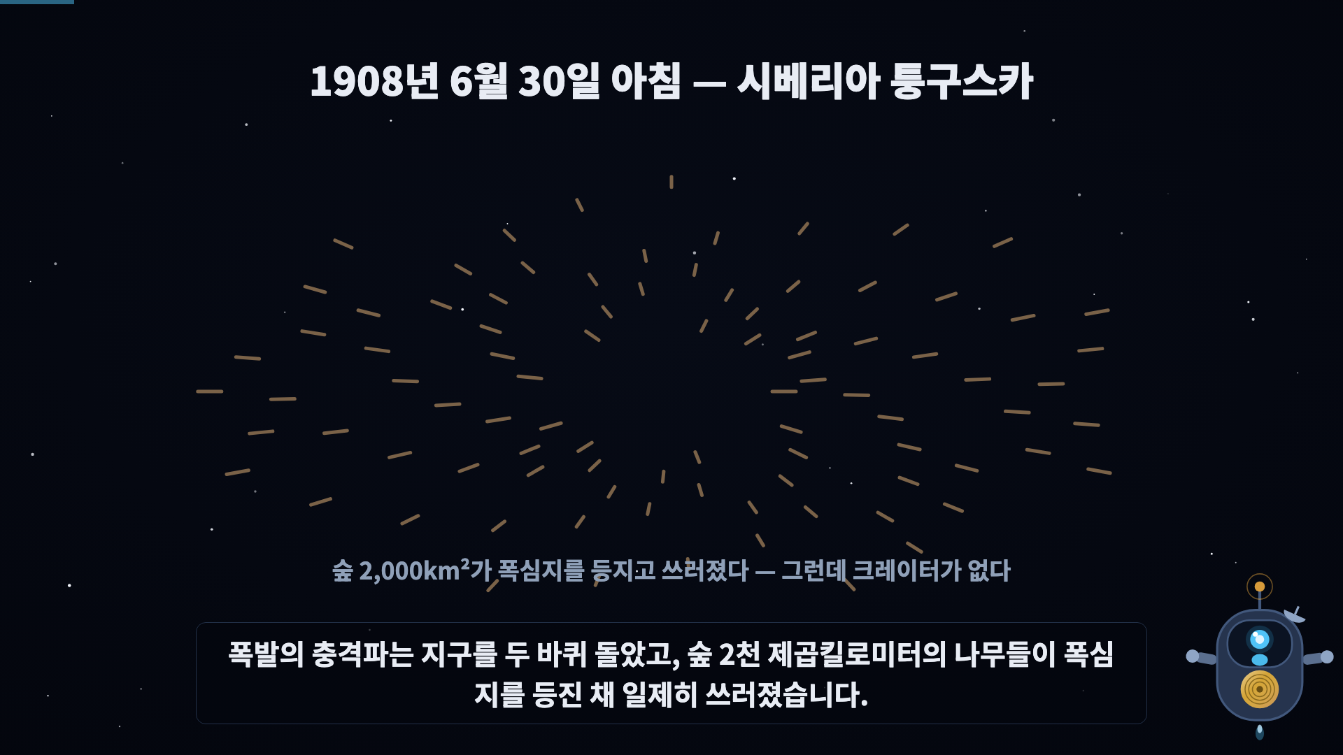 섬광 + 방사형 쓰러진 숲