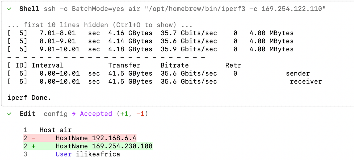 Mac 클러스터링의 혁명: 썬더볼트 브릿지로 구현한 35Gbps 초고속 AI 네트워크 테스트