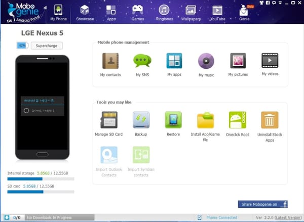 넥서스5 데이타 관리 편한 앱 Mobo Genie